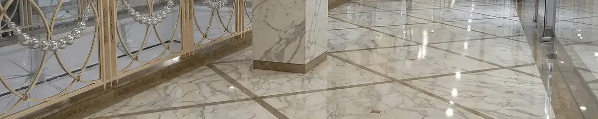 Beautiful marble floor professionally installed in Orange, CA